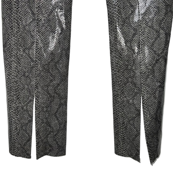 Vintage 90s Y2K BCBG Max Azria Gray Faux Python Snakeskin Hip Hugger Pants - Picture 7 of 12